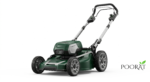 Poorat Cordless Electric Lawn Mower with Rechargeable Battery System, Adjustable Cutting Height & Easy Push Design for Home Gardens and Outdoor Lawn Maintenance