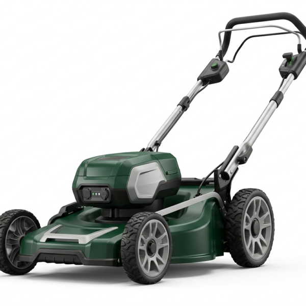 Poorat Cordless Electric Lawn Mower with Rechargeable Battery System, Adjustable Cutting Height & Easy Push Design for Home Gardens and Outdoor Lawn Maintenance