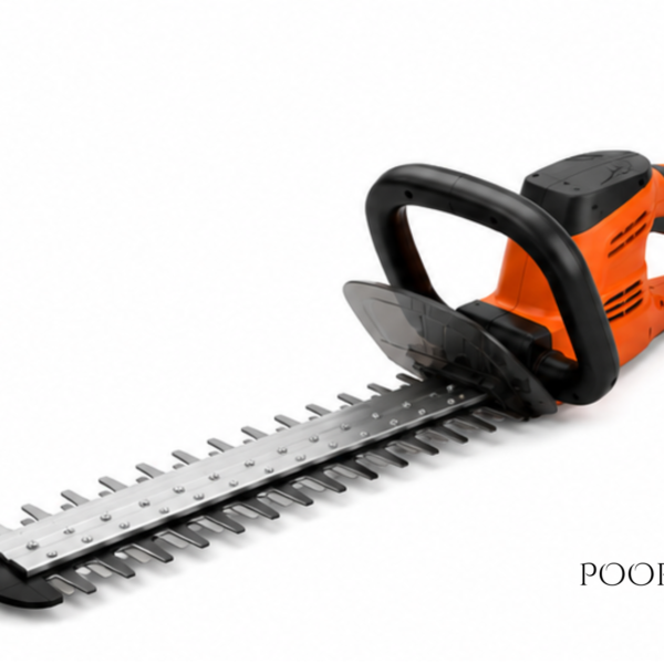 Poorat Cordless Electric Hedge Trimmer with Dual-Action Steel Blades,  & Rechargeable Battery Design for Garden, Shrub and Hedge Maintenance