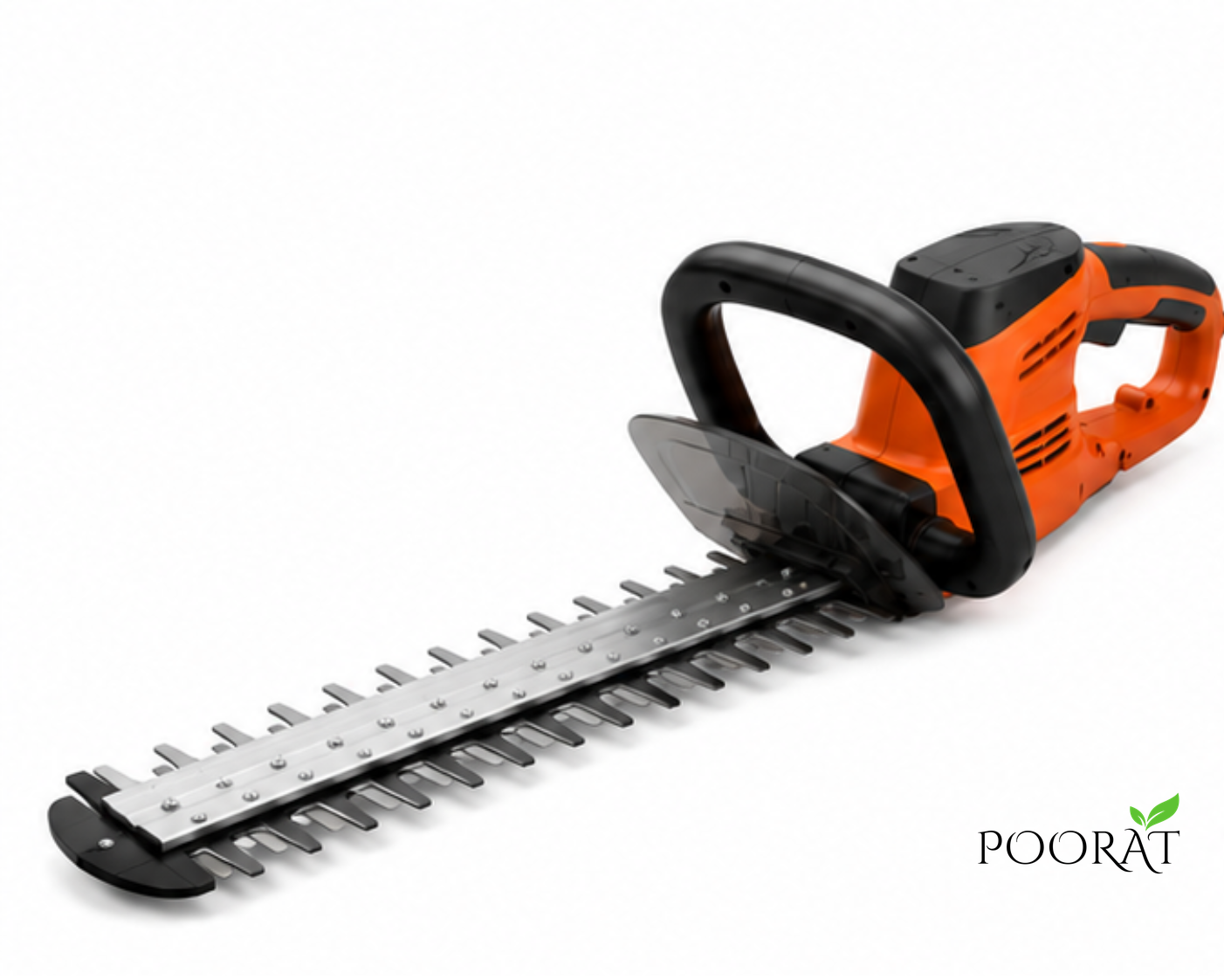 Poorat 1_logo Poorat Cordless Electric Hedge Trimmer with Dual-Action Steel Blades, & Rechargeable Battery Design for Garden, Shrub and Hedge Maintenance - Image 1