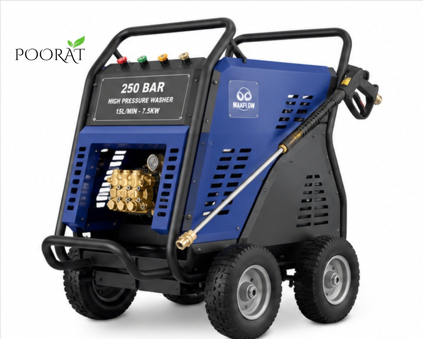 WhatsApp Image 2026-07-11 at 6.54.49 PM Poorat Heavy-Duty 250 BAR Industrial High Pressure Washer with High-Performance Pump, Spray Gun & Four-Wheel Mobile Trolley Design - Image 1