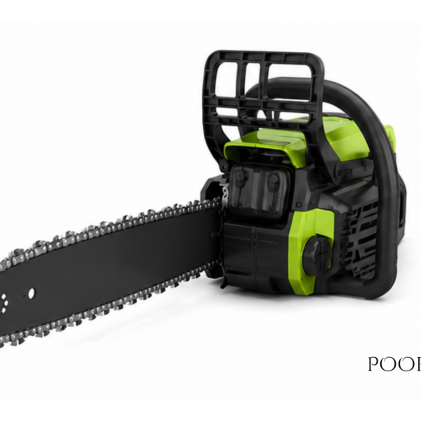 Poorat Heavy-Duty Petrol Chainsaw with Long Guide Bar, High-Performance Engine, Safety Hand Guard & Ergonomic Dual Handle for Tree Cutting, and Outdoor Wood Cutting Applications