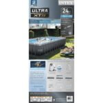 Intex 24′ x 12′ x 52″ Ultra XTR Rectangular Frame Swimming Pool Set + Pump - Image 4
