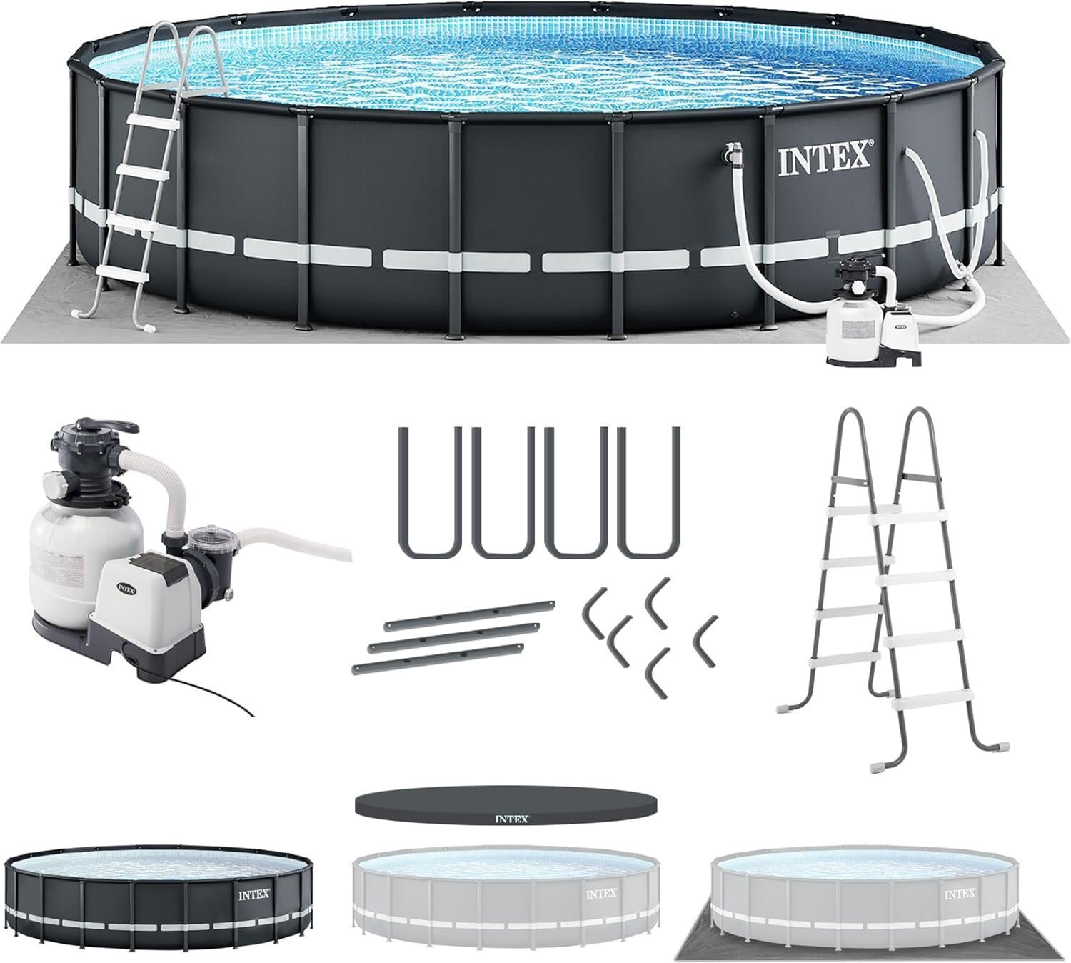 71swnXH1jhL._AC_SL1500_.jpg INTEX Ultra XTR Frame Round Above Ground Swimming Pool Set with Pump - Image 1