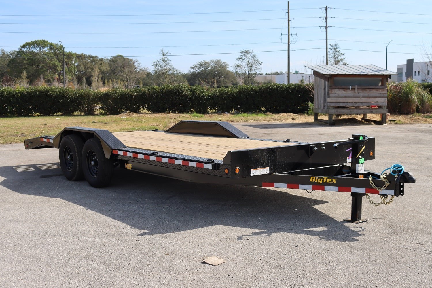 IMG_7938.jpg 22 Foot Big Tex Heavy Duty with Drive-Over Fender Black Equipment Trailer (14DF-19BK+3KR) - Image 1