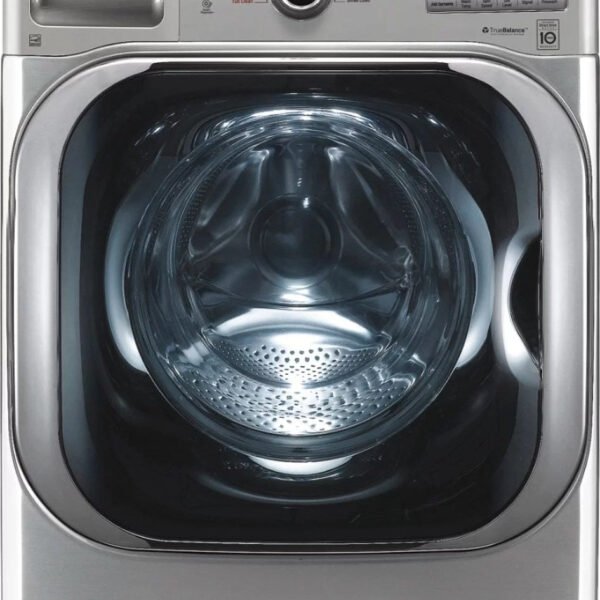 LG – 5.2 Cu. Ft. High Efficiency Front-Load Washer with Steam and TurboWash Technology – Graphite steel