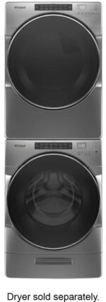 Whirlpool – 4.5 Cu. Ft. High Efficiency Stackable Front Load Washer with Steam and Load & Go XL Dispenser – Chrome shadow - Image 3