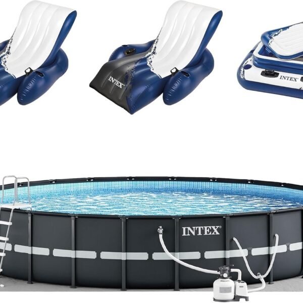 Intex Ultra XTR Round Frame Pool with Pump, Cooler, and Floats (2 Pack)