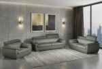 Carter Leather Seating Set – Gray