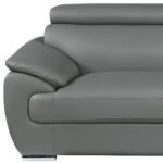 Carter Leather Sofa – Gray - Image 5