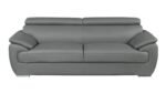 Carter Leather Sofa – Gray - Image 4