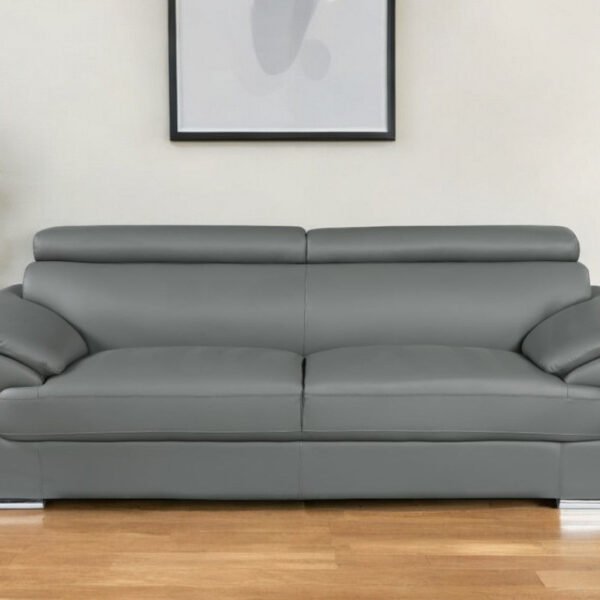 Carter Leather Sofa – Gray
