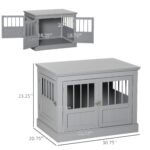 Cat Litter Box Enclosure with Magnetic Doors, Cat Washroom Nightstand with Large Top, Hidden Litter Box Side Table with Latches, Dark Grey - Image 3