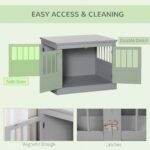 Cat Litter Box Enclosure with Magnetic Doors, Cat Washroom Nightstand with Large Top, Hidden Litter Box Side Table with Latches, Dark Grey - Image 5