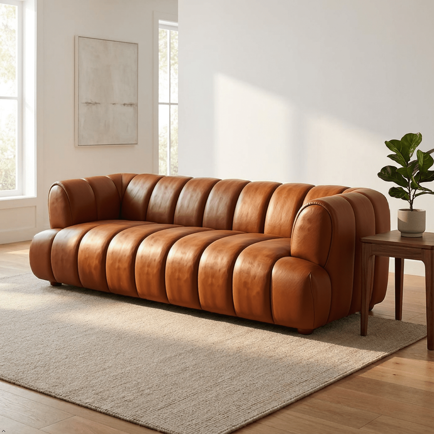 cognac-top-grain-leather-sofa-7286518.png Cognac Top-Grain Leather Sofa - Image 1