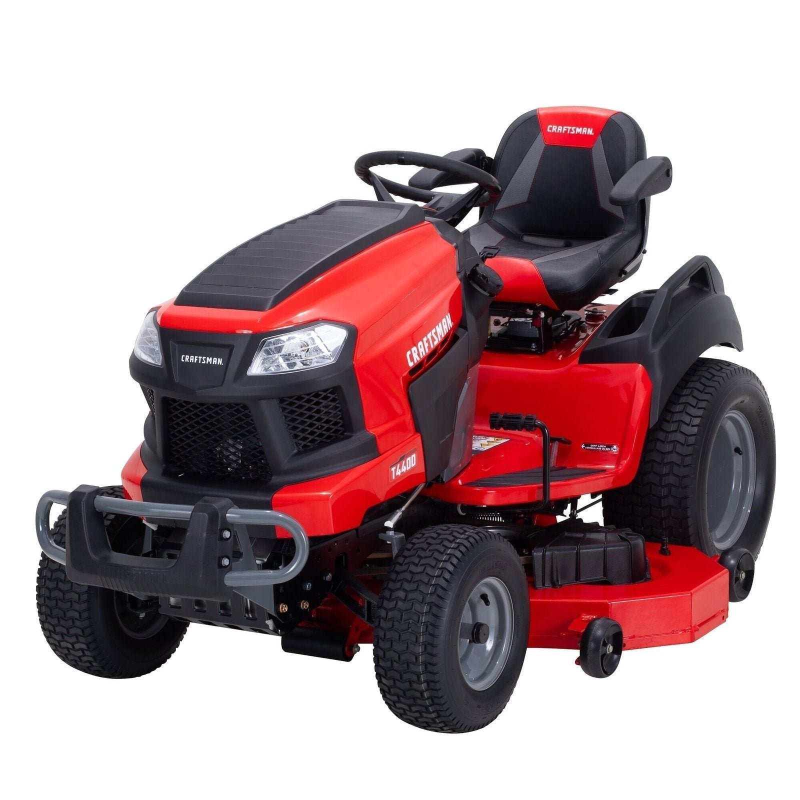 craftsman-t4400-riding-lawn-mower-54-in-fabricated-deck-24-hp-kawasaki-v-twin-fr-engine-turntight-5-in-turning-radius-4332804.jpg CRAFTSMAN T4400 | Riding Lawn Mower | 54-in Fabricated Deck | 24-HP Kawasaki V-Twin FR Engine | TURNTIGHT 5 in. Turning Radius - Image 1