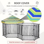 Dog Playpen with Door & Removable Cover for Small & Most Medium Sized Dogs Indoor & Outdoor Use, 47″ H - Image 5