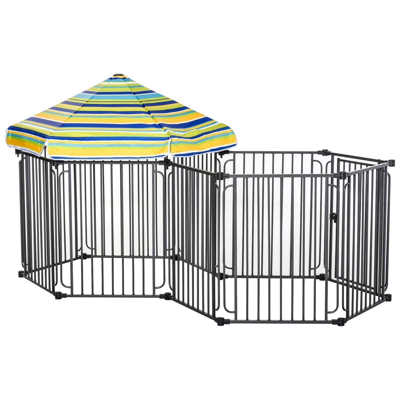 dog-playpen-with-door-removable-cover-for-small-most-medium-sized-dogs-indoor-outdoor-use-47-h-9976798.jpg Dog Playpen with Door & Removable Cover for Small & Most Medium Sized Dogs Indoor & Outdoor Use, 47″ H - Image 1