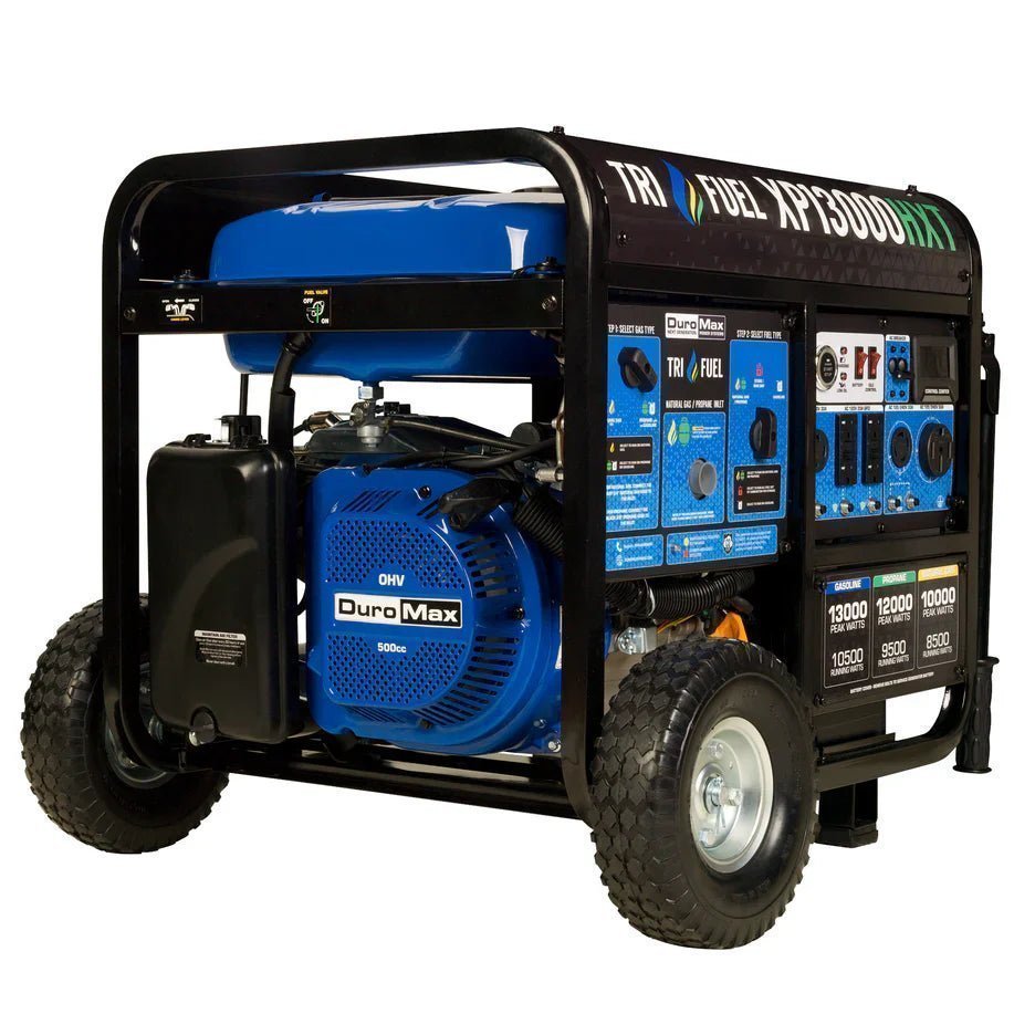 duromax-xp13000hxt-13000-watt-electric-start-tri-fuel-portable-generator-w-co-alert-1607049.jpg DuroMax XP13000HXT 13,000 Watt Electric Start Tri-Fuel Portable Generator w/ CO Alert - Image 1