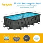 Funsicle 18′ x 9′ x 52″ Oasis Rectangular Swimming Pool Set with 18′ Cover - Image 5
