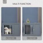Furniture Style Indoor Dog Crate, End Table Pet Cage Kennel with Double Doors, and Locks, for Medium Dogs, Grey - Image 4