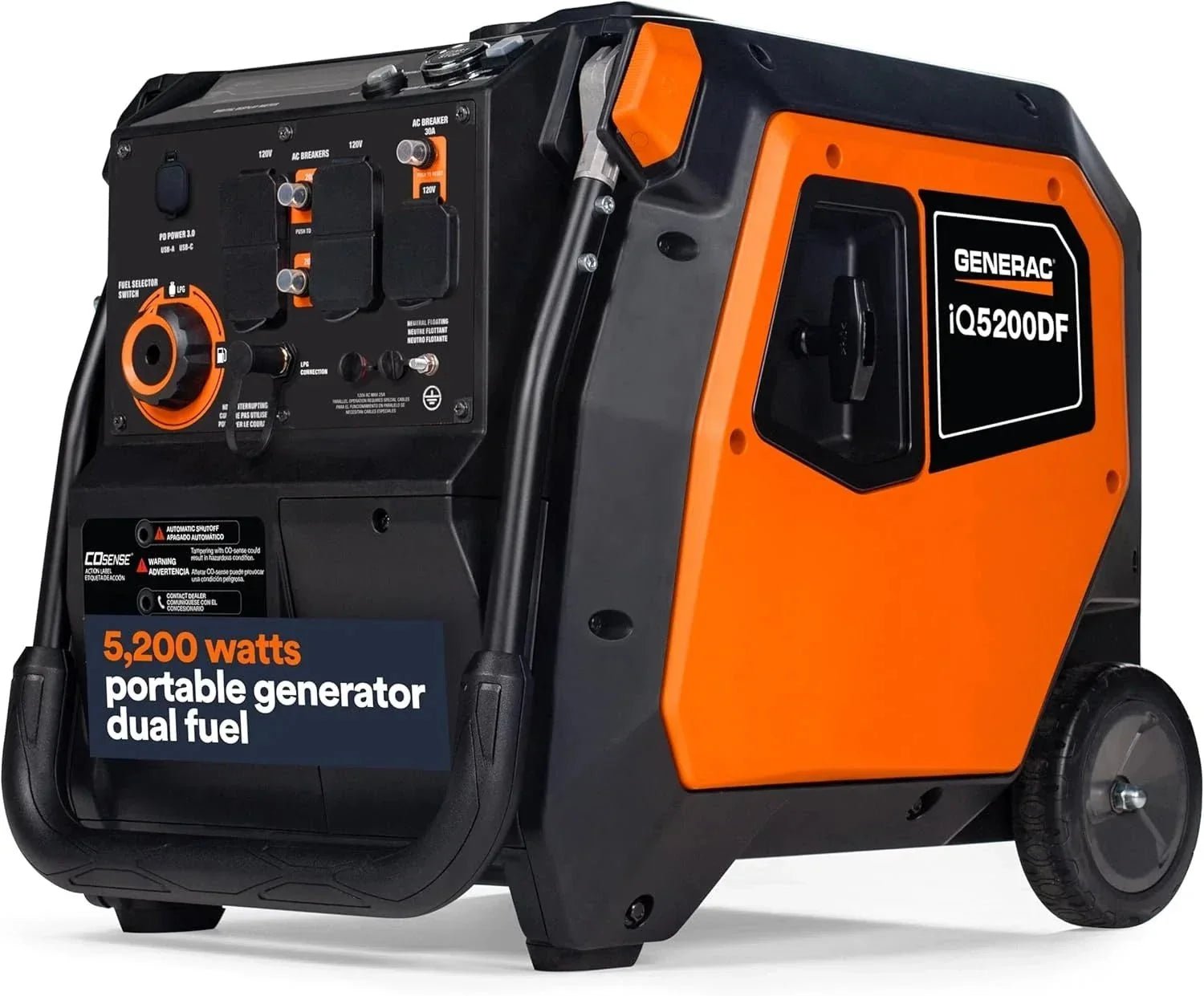 generac-iq5200-df-3900-watt-electric-start-dual-fuel-inverter-generators-2834135.jpg Generac iQ5200 DF 3900 Watt Electric Start Dual Fuel Inverter Generators. - Image 1