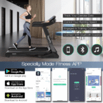 Goplus 3.75HP Folding Treadmill with Incline, Electric Superfit Treadmill w/App Control, 12 Preset & 3 Custom Programs - Image 4