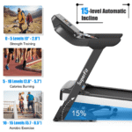 Goplus 4.75HP Folding Treadmill with 15% Auto Incline and APP, Commercial Heavy Duty Superfit Treadmill with 20 Preset Programs - Image 2