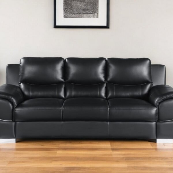 Hamilton Leather Sofa – Black