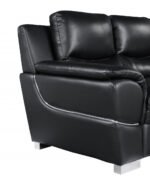 Hamilton Leather Sofa – Black - Image 3
