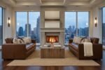 Haywood 84 Inch Modern Small Leather Sofa - Image 4
