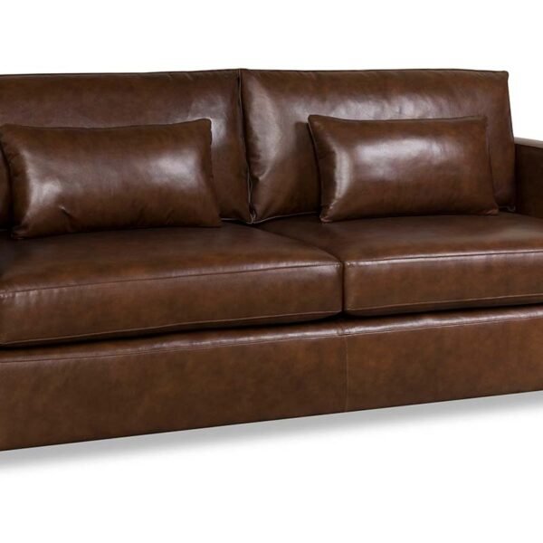 Haywood 84 Inch Modern Small Leather Sofa