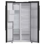 FORNO Espresso Salerno 36″ 20 cu. ft. Side-By-Side Refrigerator with Water and Ice Dispenser in Black with Antique Brass Handles FFRBI1844-36BLK - Image 4