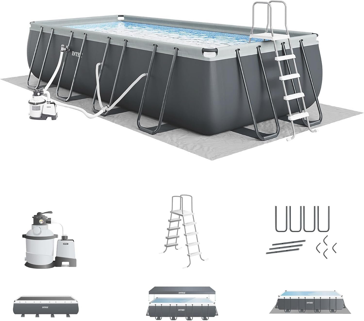 intex-ultra-xtr-rectangular-swimming-pool-set-with-pump-9000893.jpg Intex Ultra XTR Rectangular Swimming Pool Set with Pump - Image 1