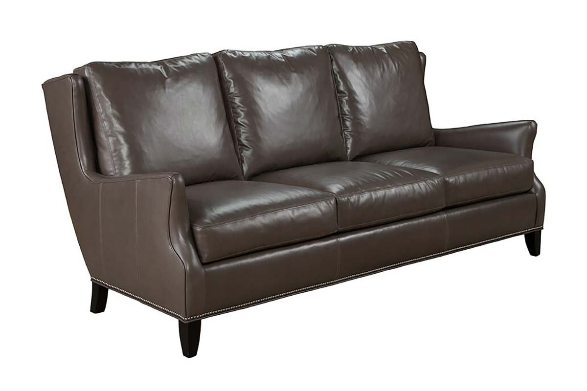 kenilworth-84-inch-wingback-leather-sofa-9110327.jpg Kenilworth 84 Inch Wingback Leather Sofa - Image 1