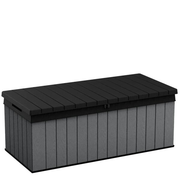 Keter Darwin 100 Gallon Outdoor Storage Box with Evotech+ Composite, Gray