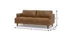 Lennox Leather Sofa – Brown - Image 2