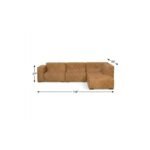 Lennox Leather Sofa with Ottoman – Sienna - Image 2