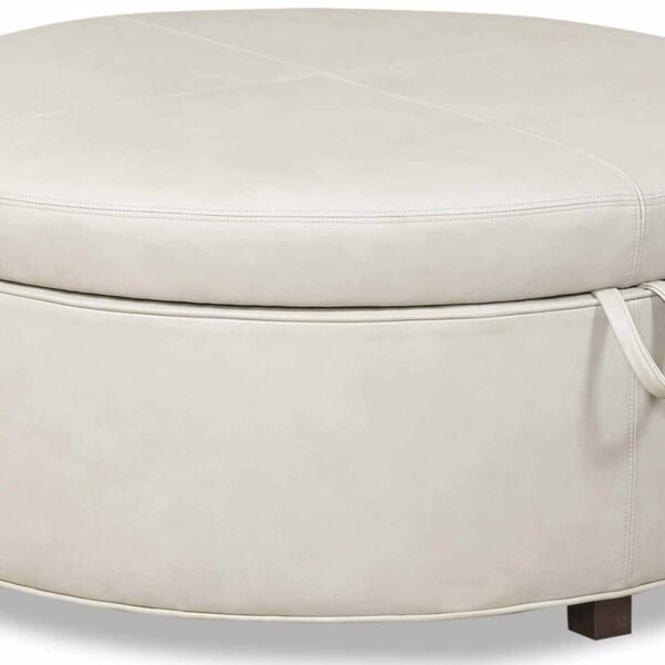 Lulu Leather Storage Ottoman