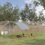 Metal Chicken Coop, Walkin Chicken Runs, Duck Rabbit Enclosure Pen, Outdoor Poultry Cage with Waterproof and Anti-UV Cover for Backyard, Farm, (1″ Diameter, 18.7’L x 9.2’W x 6.4’H) - Image 2