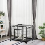 Metal Dog Crate Heavy Duty Kennel with Removable - Image 2