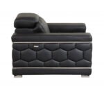 Milan Leather Seating Set – Black - Image 5
