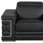 Milan Leather Seating Set – Black - Image 3