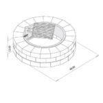 Necessories Wood Burning Fire Pit Kit 48″ w/ Cooking Grate, Concretes in Santa Fes - Image 3
