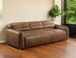 Phillips Leather Sofa – Dark Brown