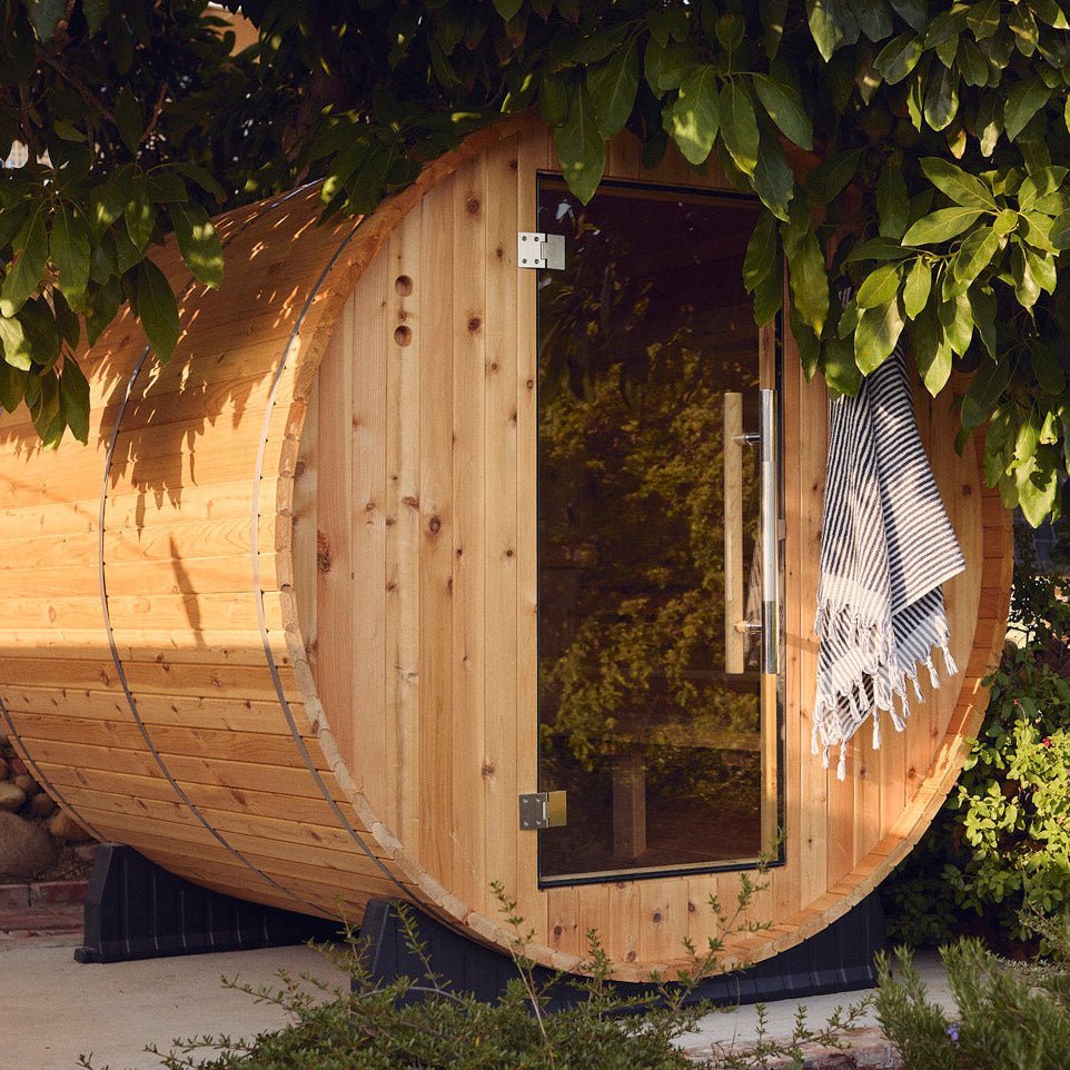 pinnacle-4-person-barrel-sauna-8020895.jpg Pinnacle 4 Person Barrel Sauna - Image 1