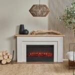 Real Flame Malie 68″ Electric Fireplace with Mantel & Remote Control - Image 4