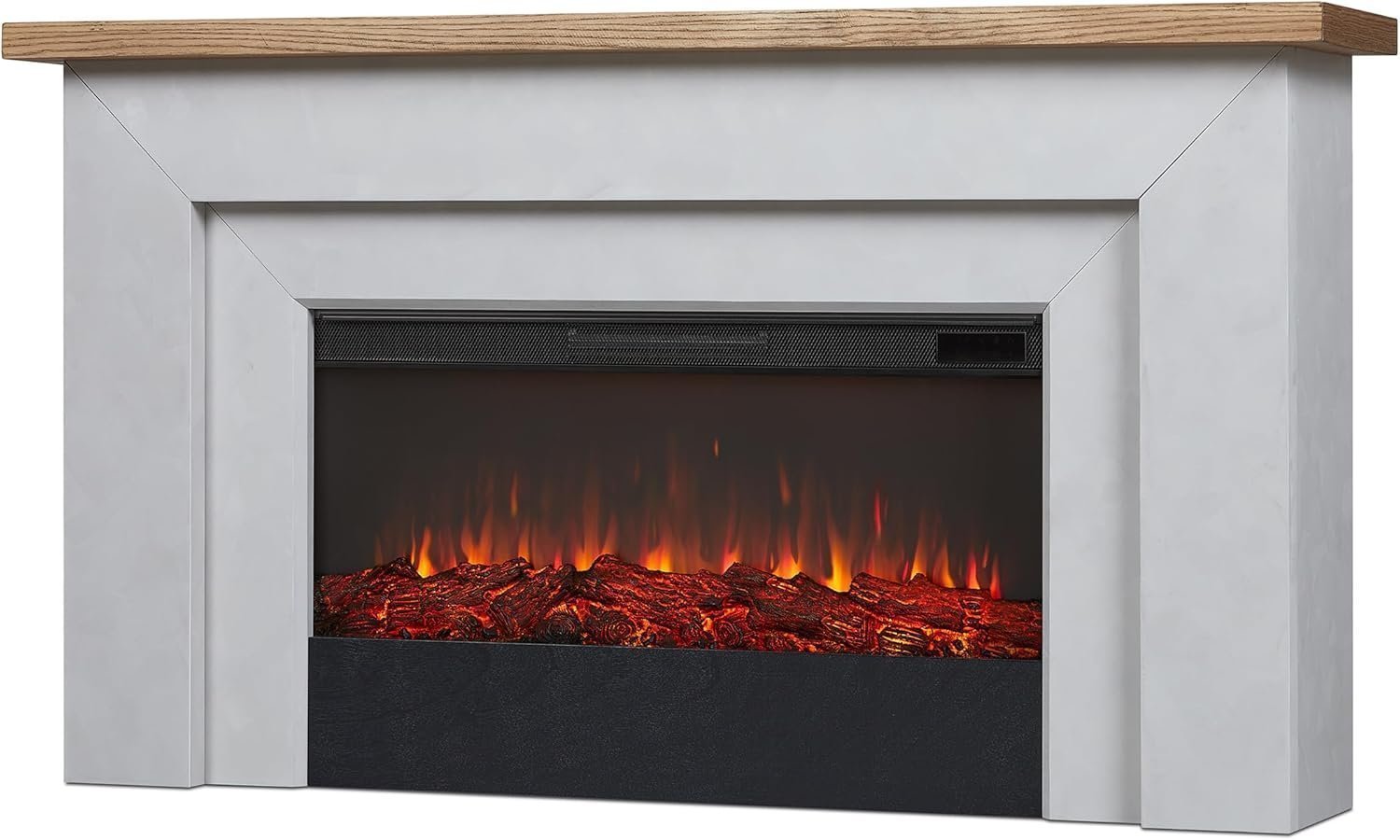 real-flame-malie-68-electric-fireplace-with-mantel-remote-control-8340513.jpg Real Flame Malie 68″ Electric Fireplace with Mantel & Remote Control - Image 1