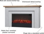 Real Flame Malie 68″ Electric Fireplace with Mantel & Remote Control - Image 5