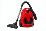 Red Canister Vacuum Cleaner with Hose, Telescopic Wand and Floor Nozzle
